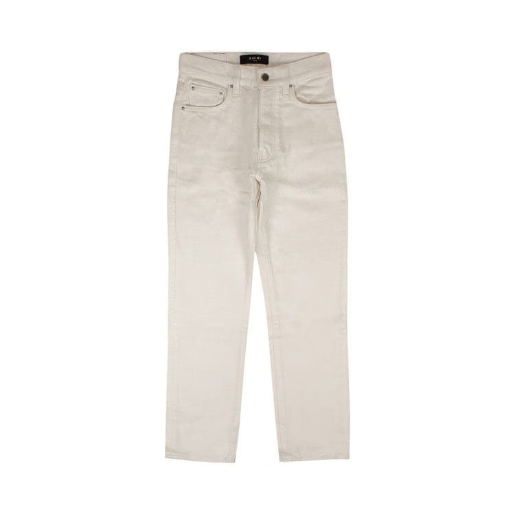 Amiri Cropped Straight Stack Jeans White