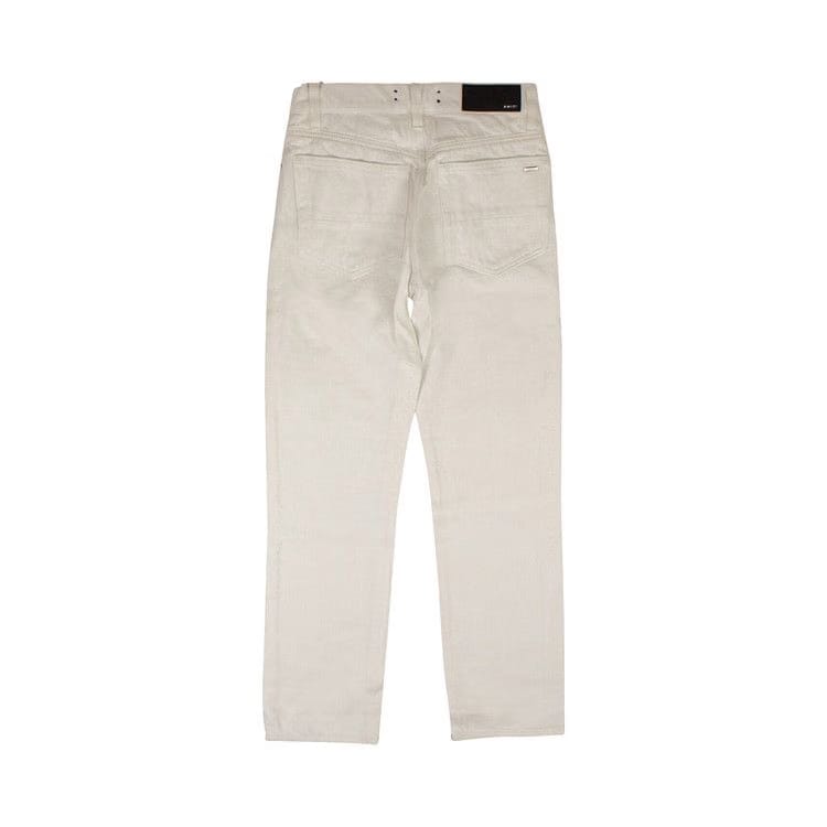 Amiri Cropped Straight Stack Jeans White