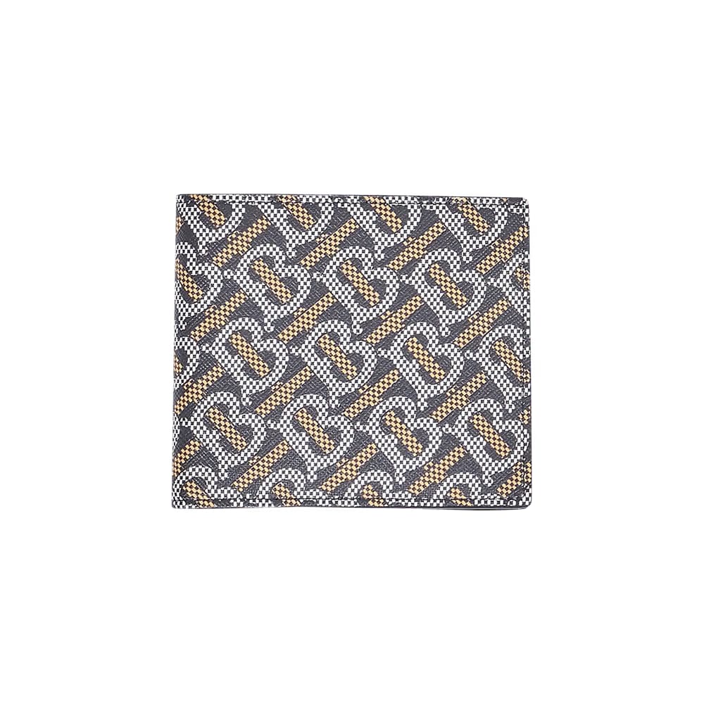 Burberry Monogram Print Bifold Wallet Black/Orange