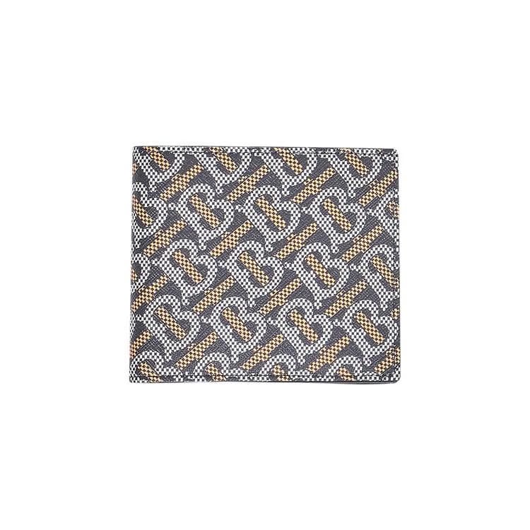 Burberry Monogram Print Bifold Wallet Black/Orange