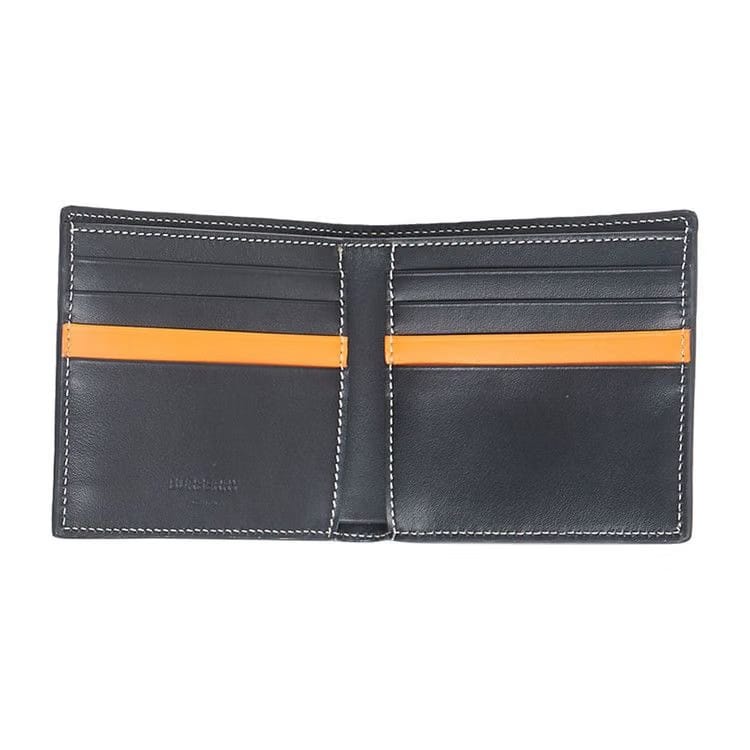 Burberry Monogram Print Bifold Wallet Black/Orange