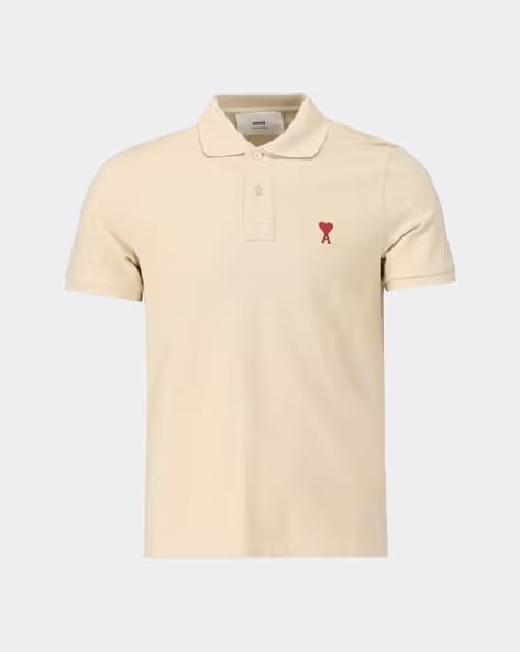 Ami De Coeur Classic Fit Polo T-Shirt champagne