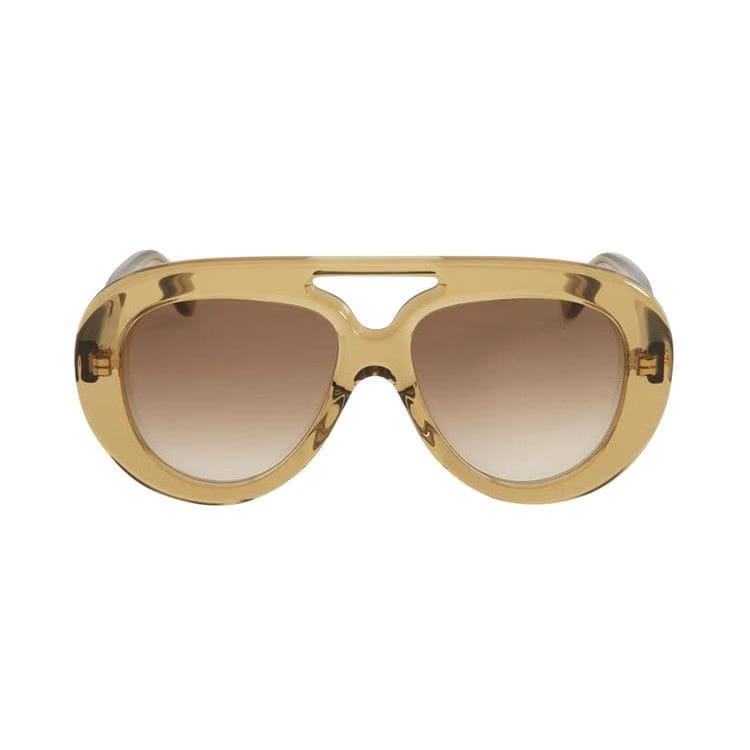 Loewe Curvy Sunglasses Shiny Dark Green/Gradient Brown