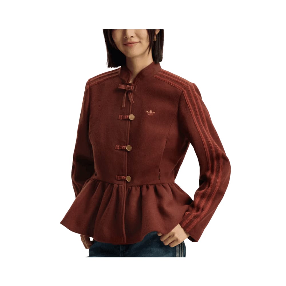 adidas Womens Chinese New Year CNY Jacket Brown Red