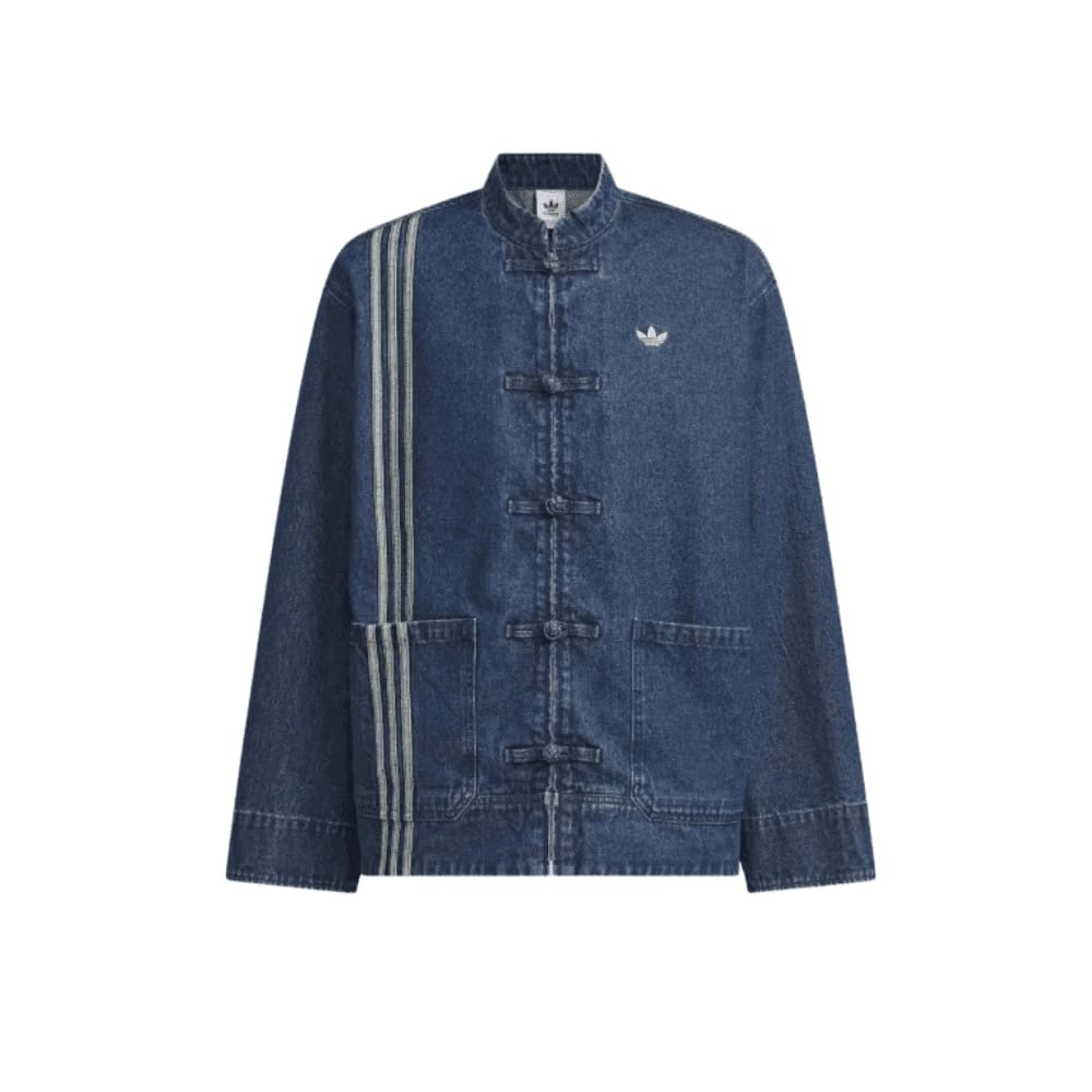 adidas CTT Oversized Chinese Track Top 3.0 Jacket Medium Blue Denim