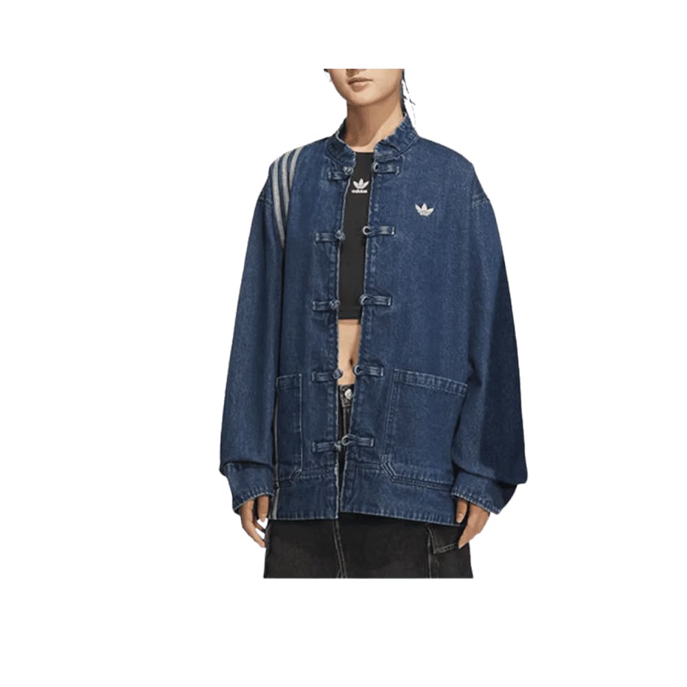 adidas CTT Oversized Chinese Track Top 3.0 Jacket Medium Blue Denim