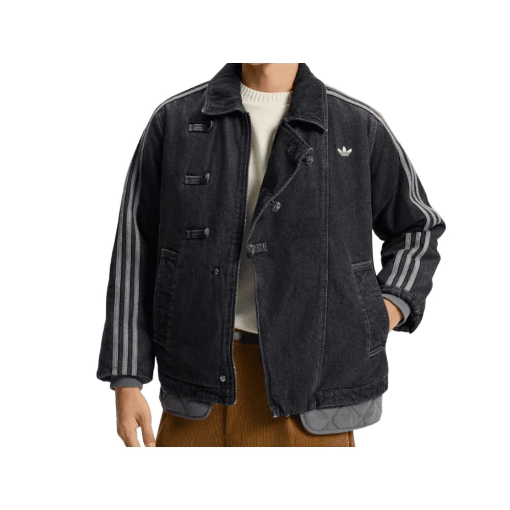 adidas CTT Oversized Chinese Track Top 3.0 Jacket Medium Black Denim