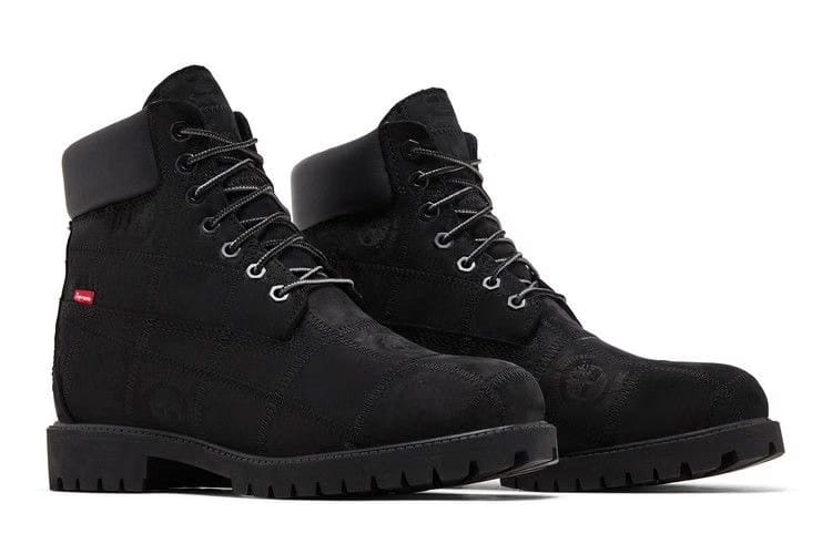 Supreme x Timberland 6 Inch Premium Waterproof Boot Patchwork - Black
