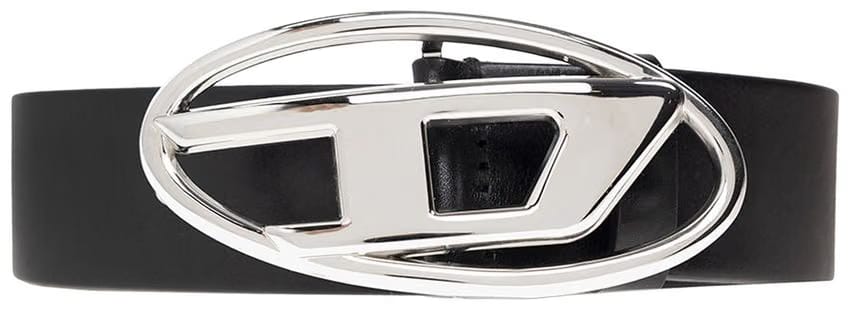 Diesel Leather Buckle Belt Black