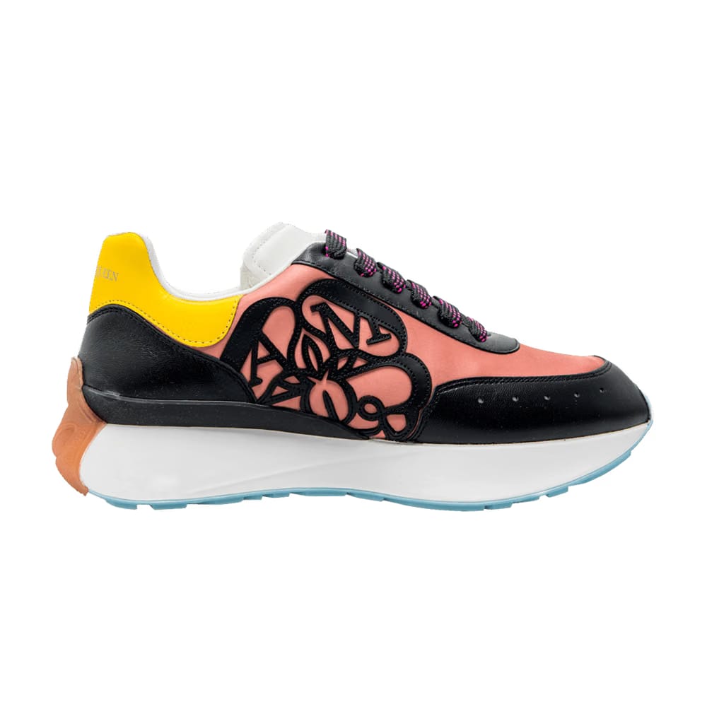 Alexander McQueen Sprint Runner Black Coral Yellow