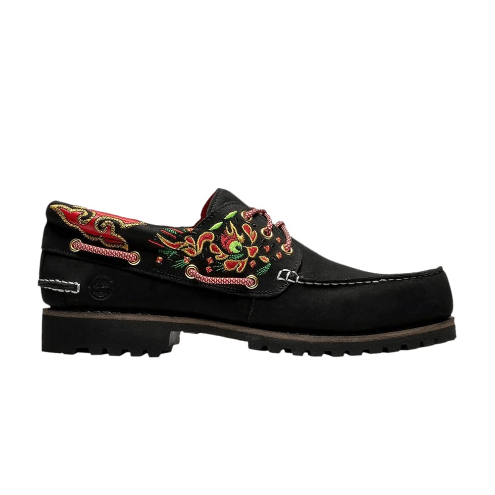 CLOT x Timberland Wmns 3-Eye Lug Handsewn Boat 'Black'
