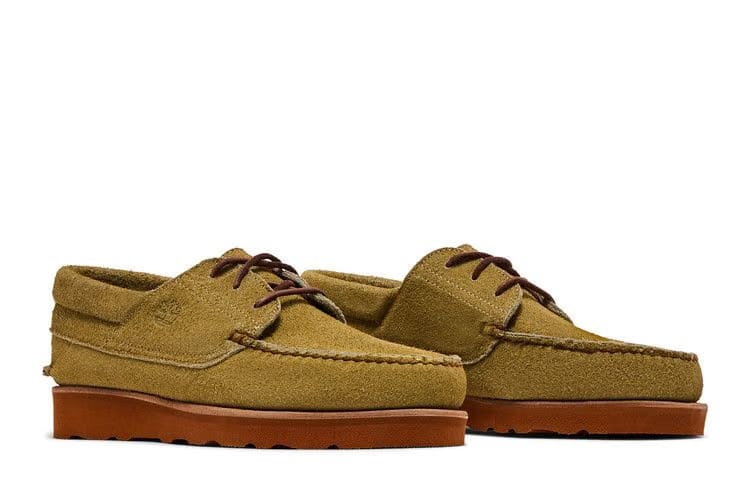 Timberland 3-Eye Classic Wedge Vibram Lace Up Light Beige Suede