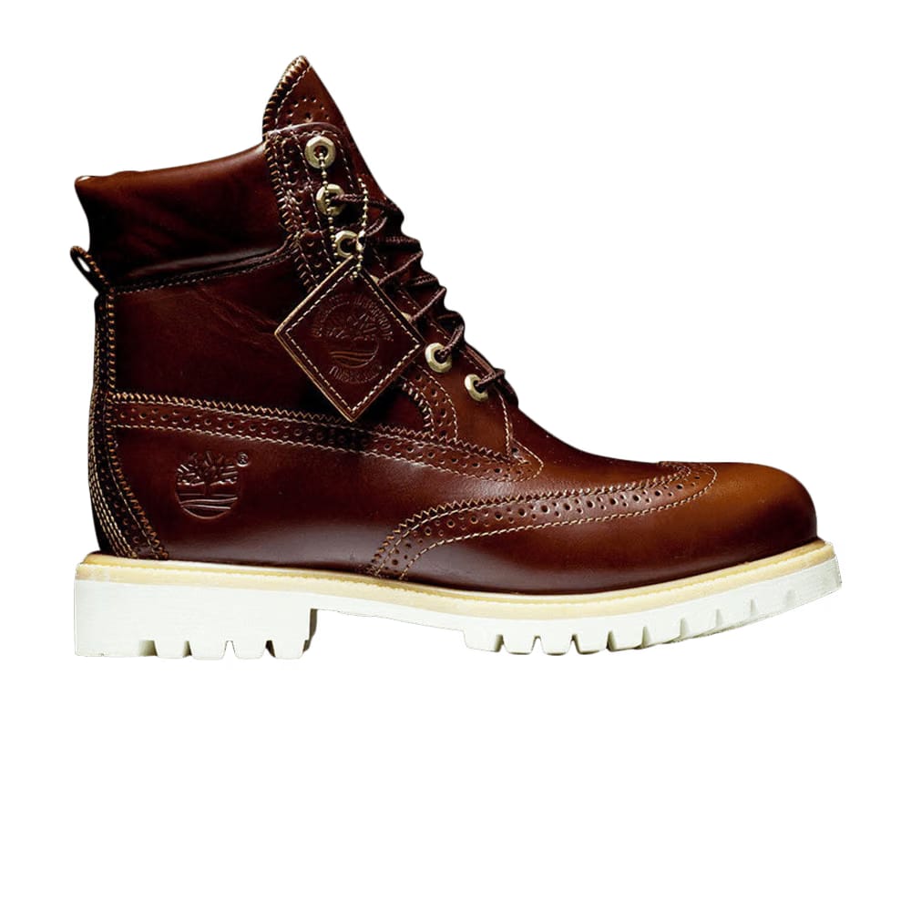 Timberland 6 Inch Premium Brogue Wingtip Chestnut