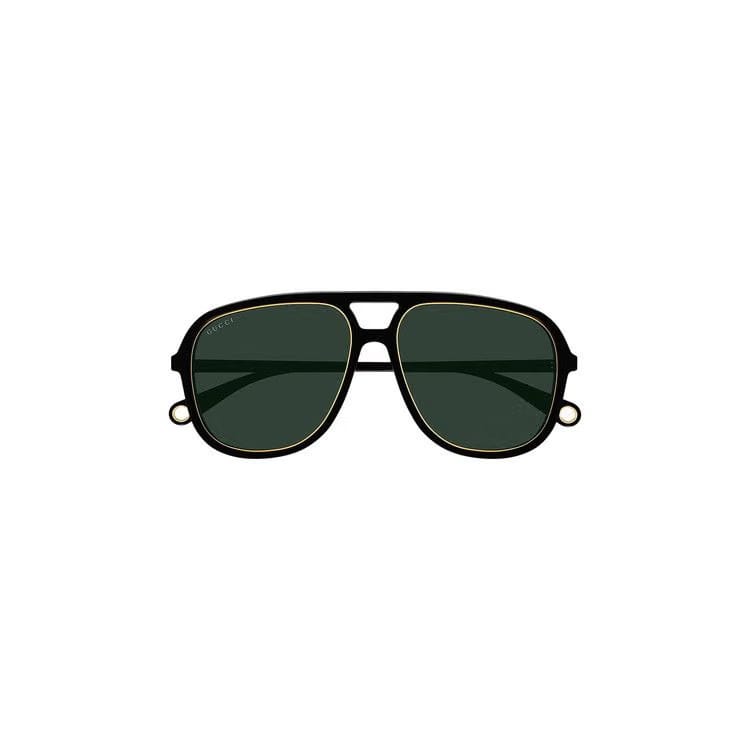 Gucci Round Sunglasses Black/Green