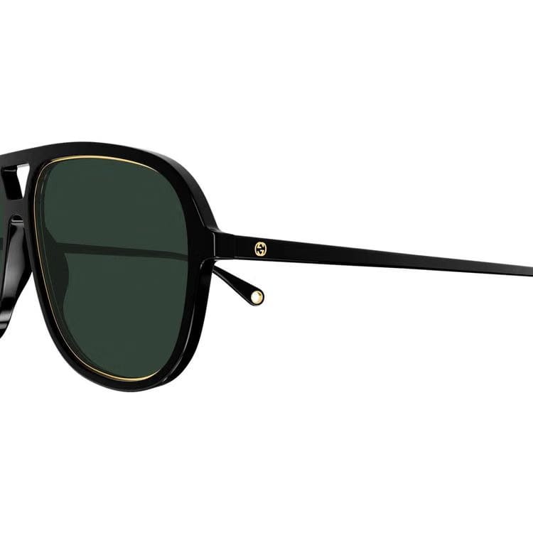 Gucci Round Sunglasses Black/Green