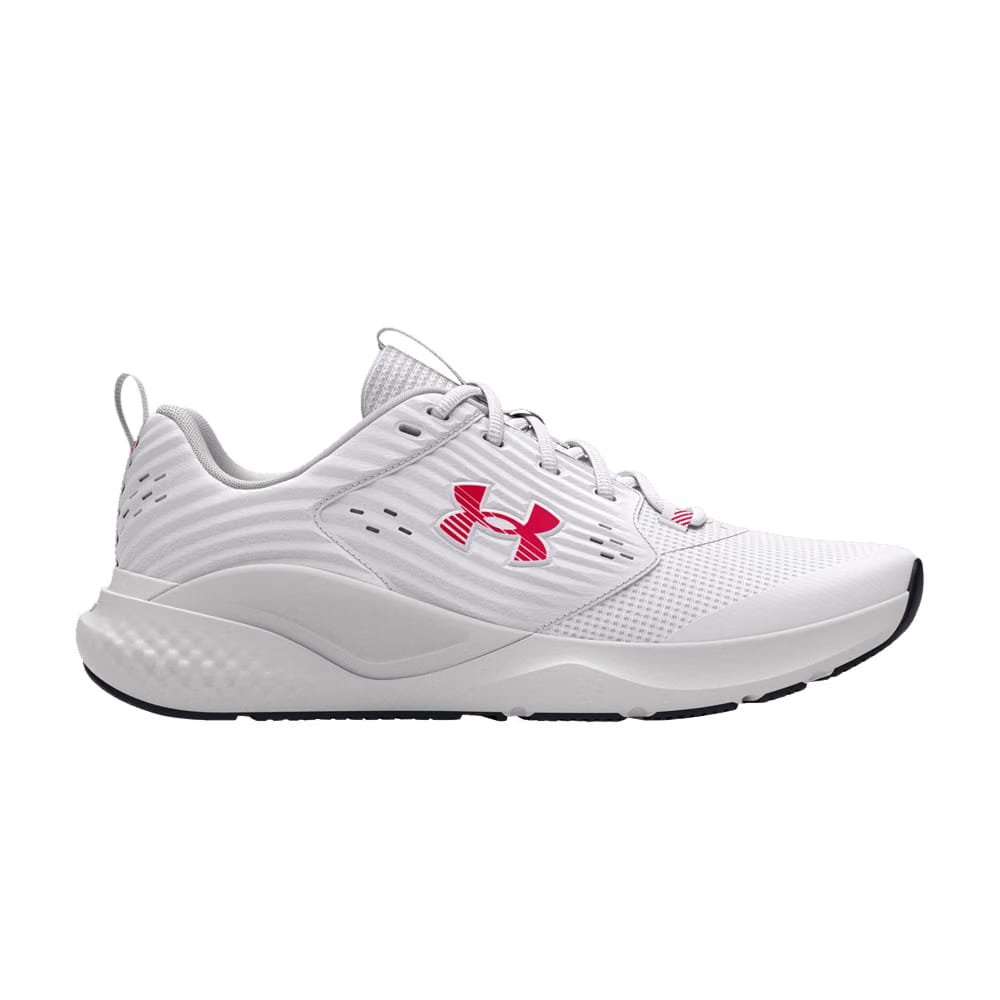 Under Armour Charged Commit 4 4E Wide White Red
