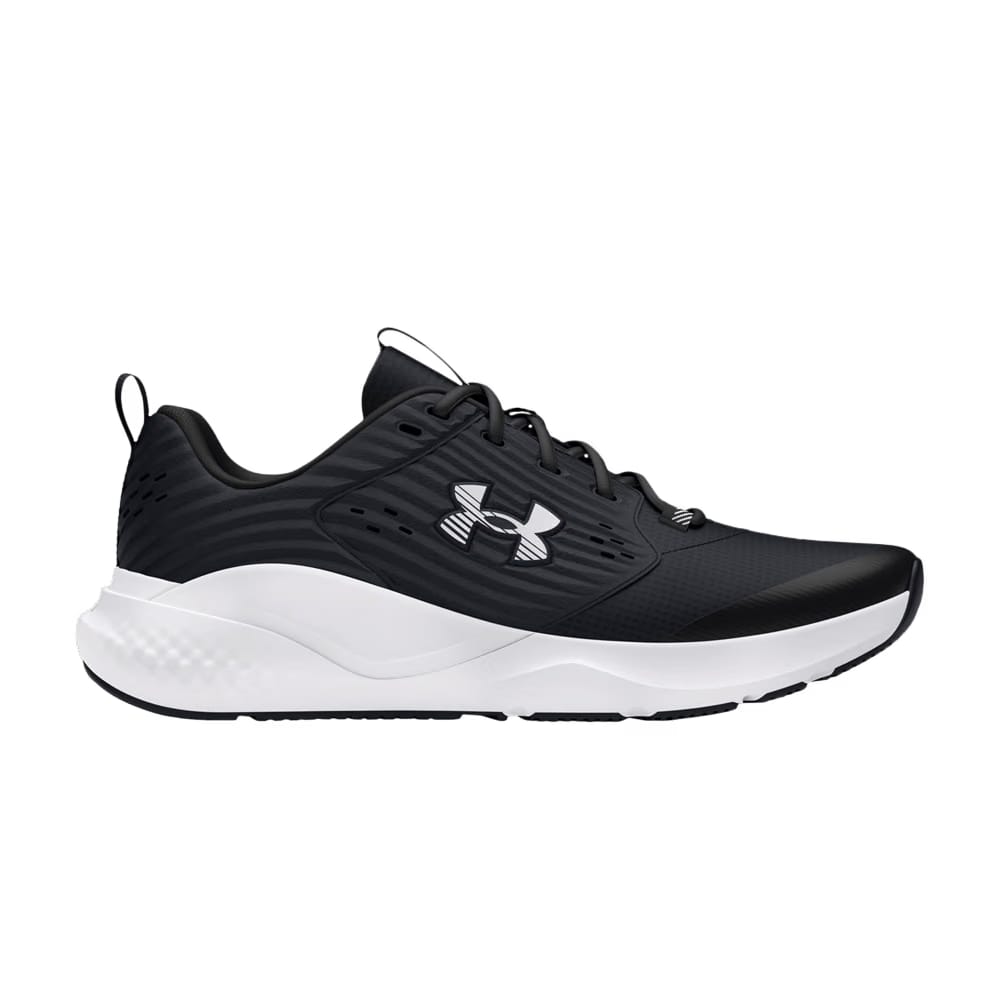 Under Armour Charged Commit 4 4E Wide Black White