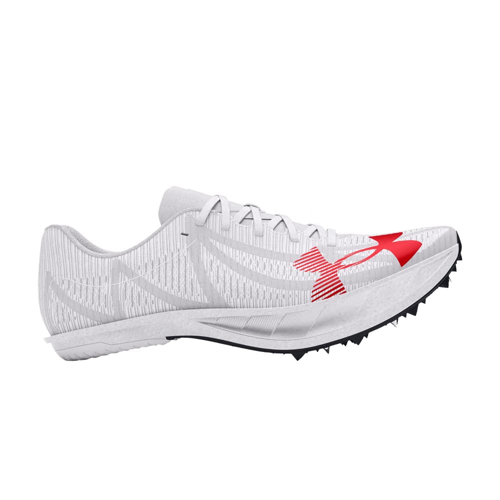 Under Armour Shakedown Elite 3 Mid Distance Metallic Silver Racer Red