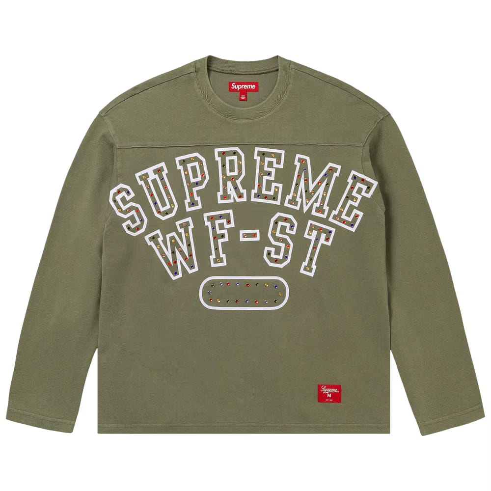 Supreme Athletic Studded Long-Sleeve Top Olive