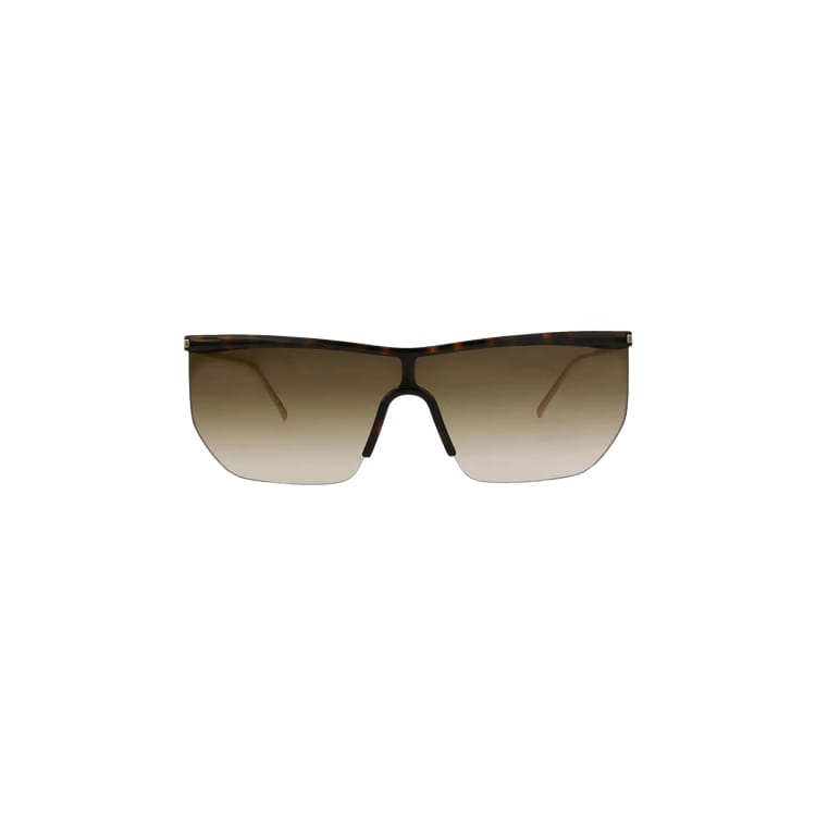 Saint Laurent Mask Sunglasses Havana/Gold/Brown