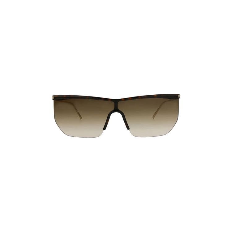 Saint Laurent Mask Sunglasses Havana/Gold/Brown