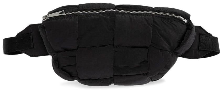 Bottega Veneta Cassette Fanny Pack Black/Silver