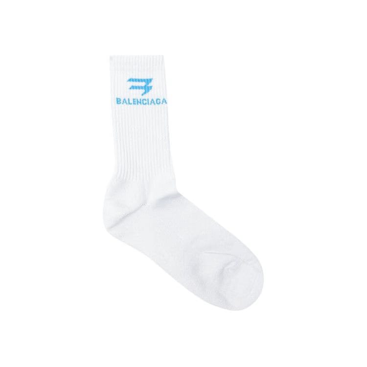 Balenciaga New Sporty Socks White/Light Blue