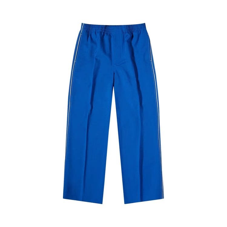 Gucci Mohair Pants With Interlocking G Electric Blue