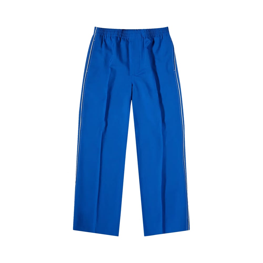 Gucci Mohair Pants With Interlocking G Electric Blue