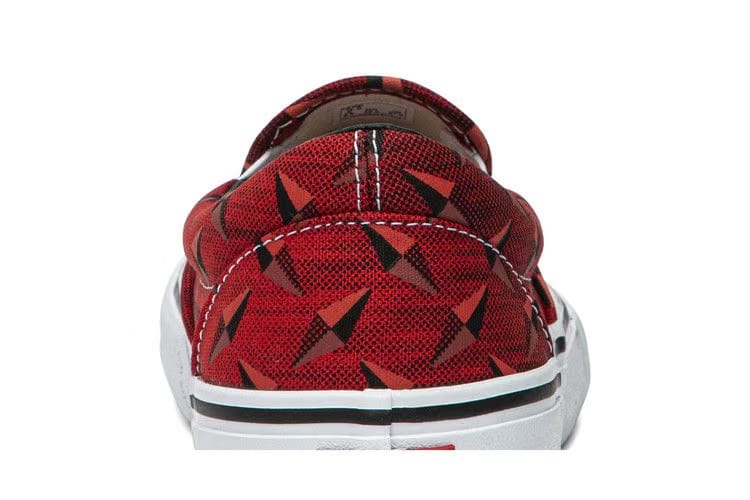 Vans Supreme x Classic Slip-On Pro Diamond Plate Red