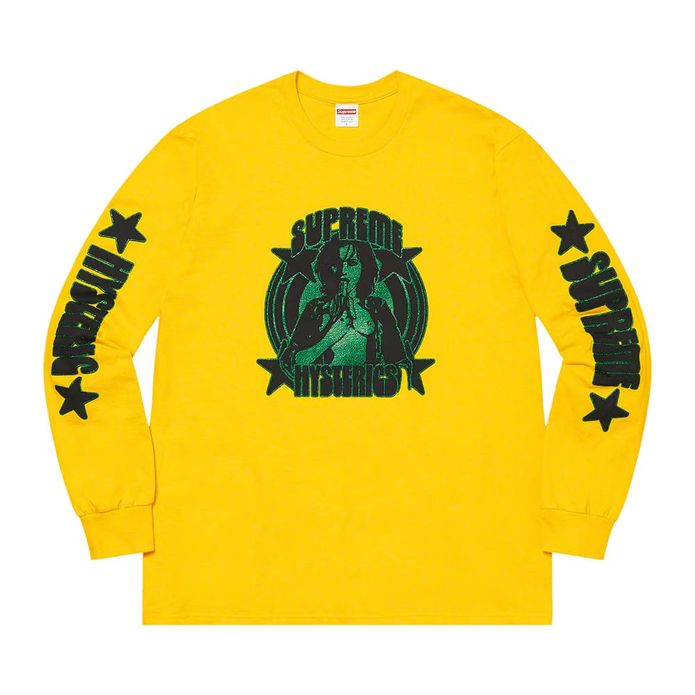 Supreme x Hysteric Glamour Long-Sleeve T-Shirt Yellow