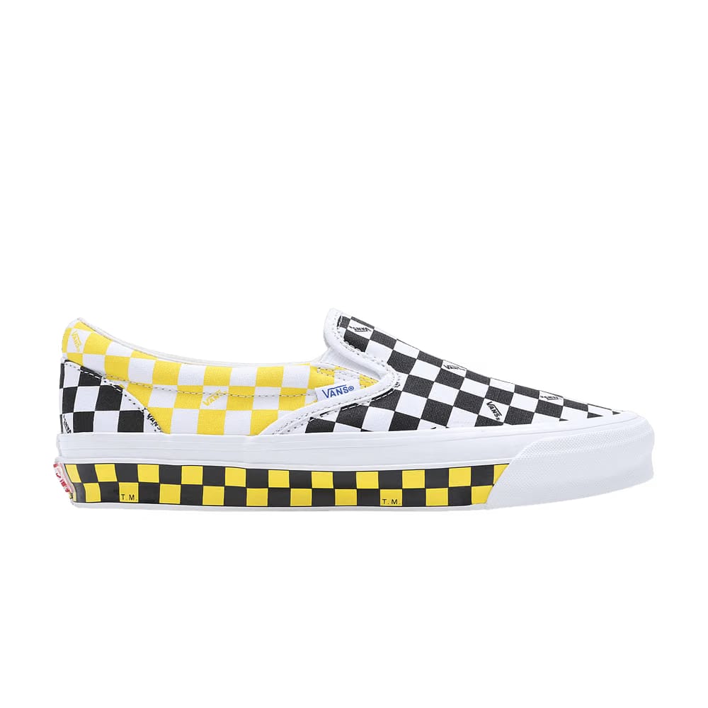 Vans OG Classic Slip-On LX Checkerboard - Black Yellow