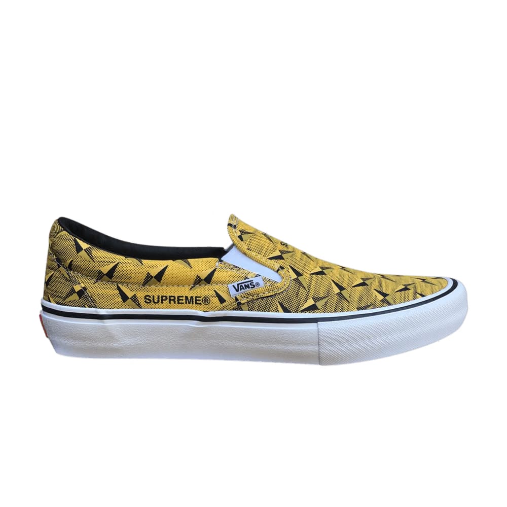 Supreme x Vans Classic Slip-On Pro Diamond Plate Yellow