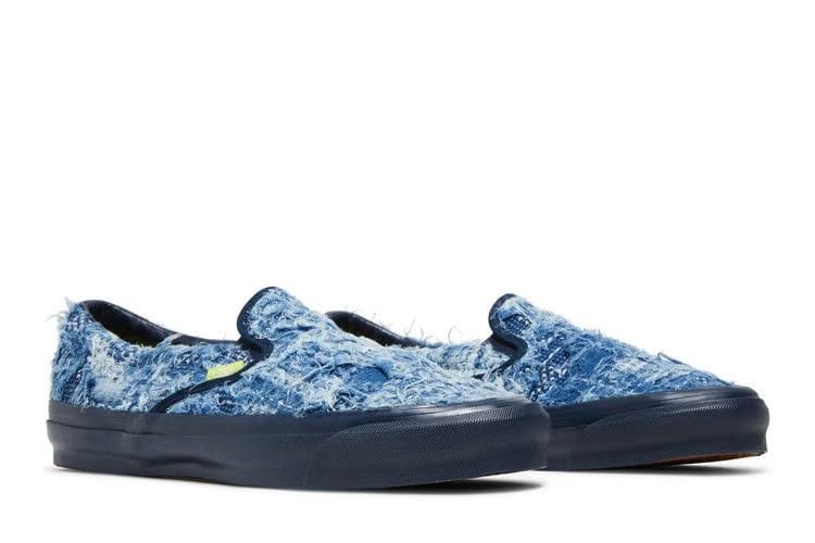 FDMTL x Vans OG Classic Slip-On LX Distressed Indigo