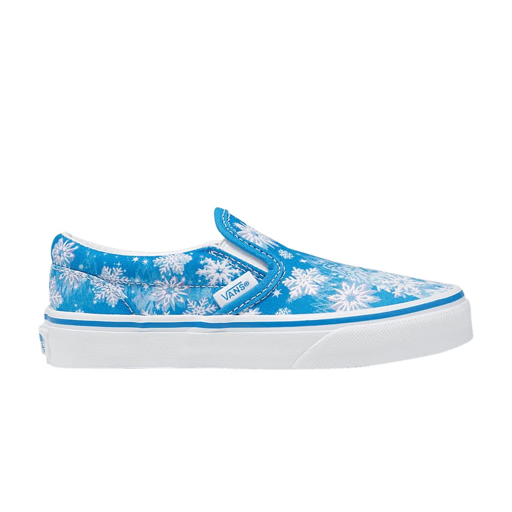Vans Classic Slip-On V Kids Snowflakes - Winter Wonderland Blue