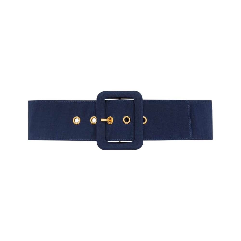 Saint Laurent Corset Belt With Covered Buckle Blue Raspberry