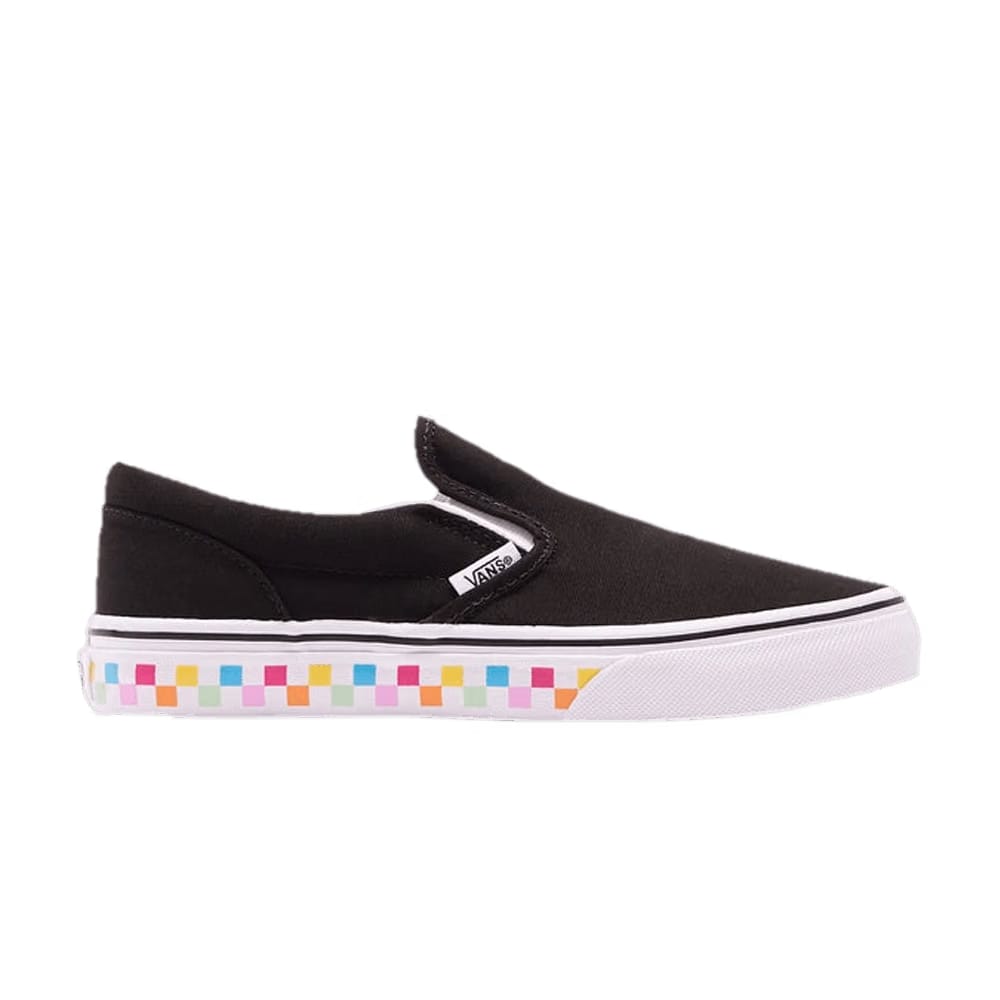 Vans Classic Slip-On GS Rainbow Checkerboard Sole