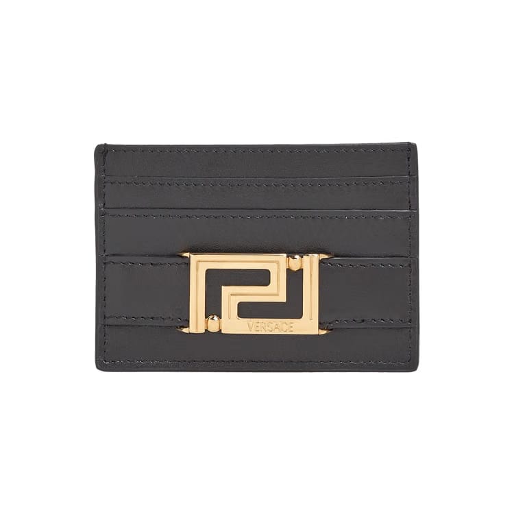 Versace Leather Card Case Black/Gold