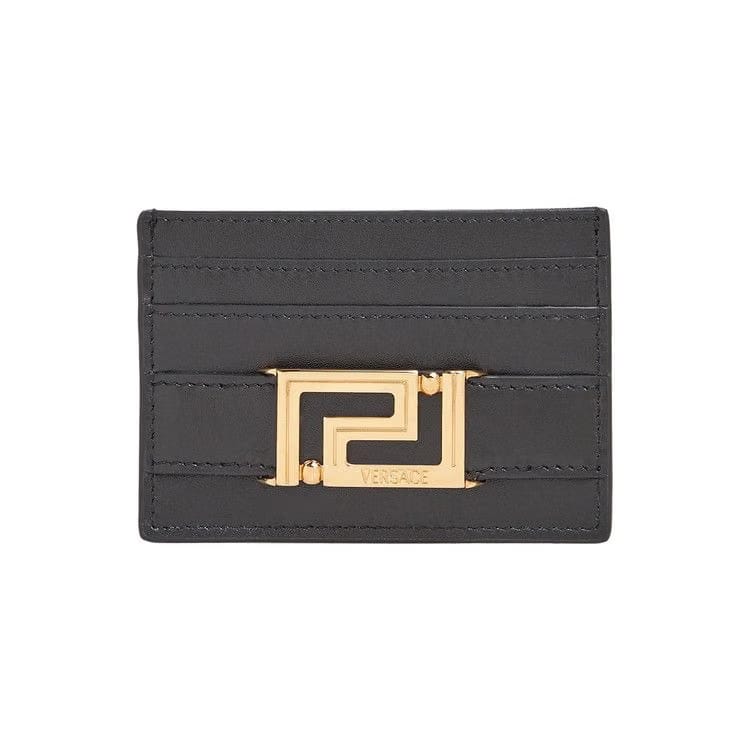 Versace Leather Card Case Black/Gold