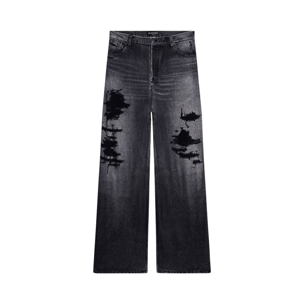 Balenciaga Trompe L'Œil Large Baggy Trousers Dirty Grey