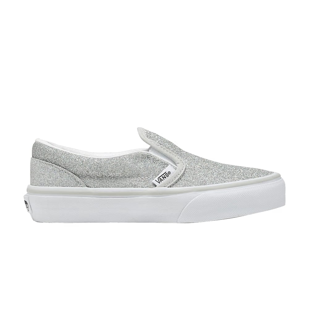 Vans Classic Slip-On V Kids Glitter - Silver