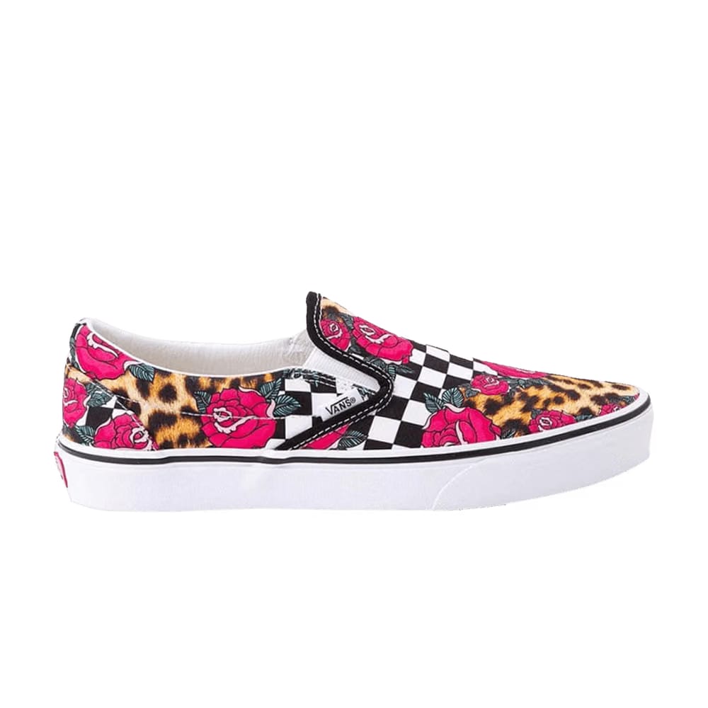 Vans Classic Slip-On Rose Animal Checkerboard