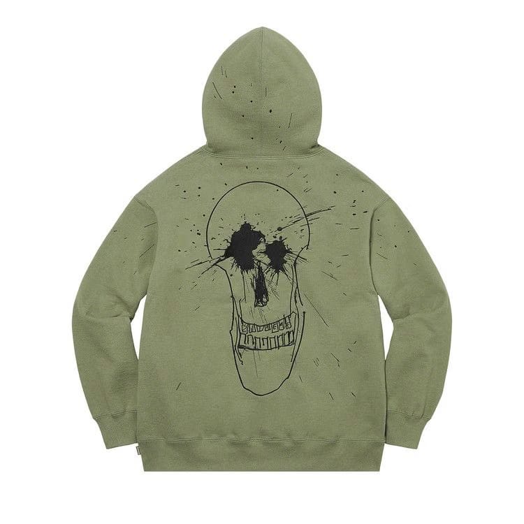 Supreme Ralph Steadman Skull Hoodie Light Olive