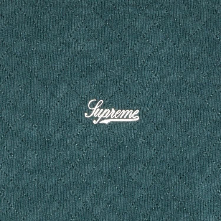 Supreme Micro Quilted Hoodie Dark Pine
