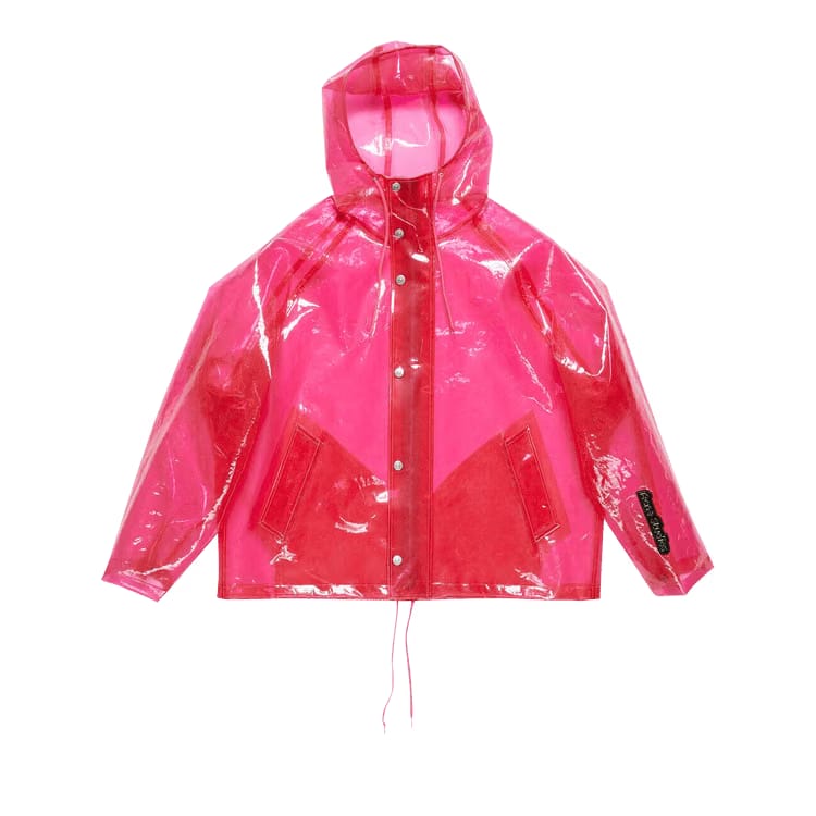 Acne Studios Hooded Transparent Jacket Pink