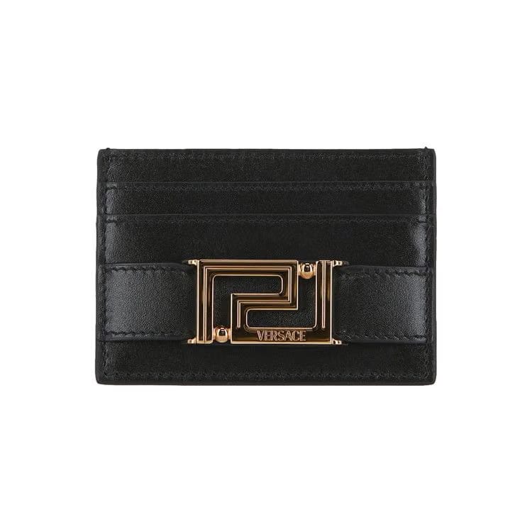 Versace Greca Goddess Card Holder Black/Gold