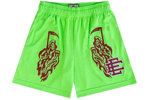 Eric Emanuel x Warren Lotas Shorts Green/Red