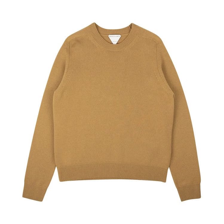 Bottega Veneta Wool Crewneck Pullover Sweater Beige