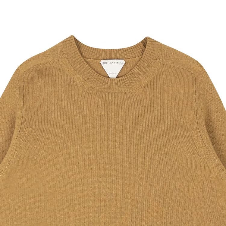 Bottega Veneta Wool Crewneck Pullover Sweater Beige