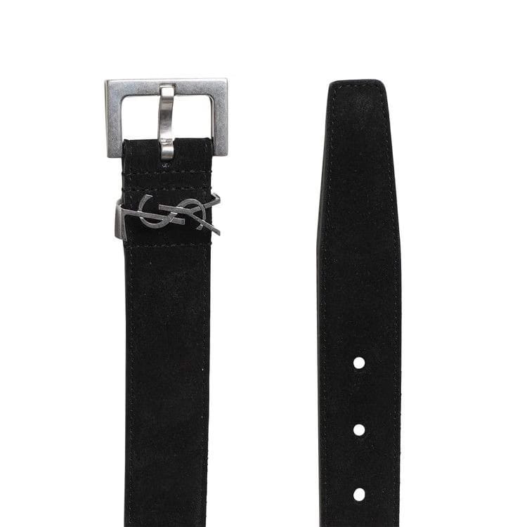 Saint Laurent Logo Plaque Belt Black